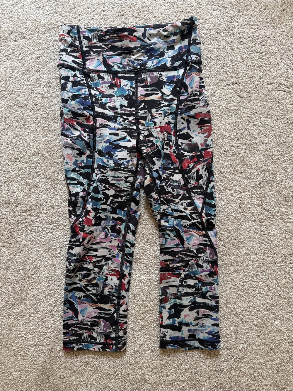 lululemon athletica Multicolor Abstract Mid-Rise Leggings